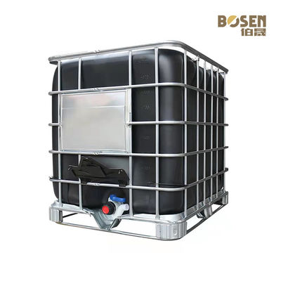 फंक्शनल केमिकल IBC टोट टैंक 1000L स्क्वायर शेप ब्लैक कलर