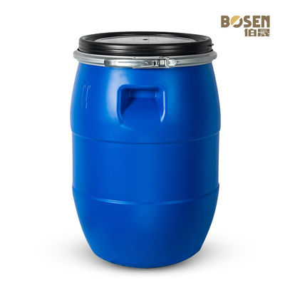 लोहे की अंगूठी के साथ टिकाऊ प्लास्टिक रासायनिक बैरल 60L गोल बाल्टी