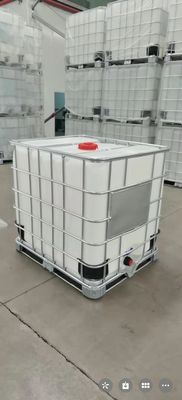 रासायनिक एचडीपीई IBC टैंक स्क्वायर 1 टन प्लास्टिक टैंक सफेद ISO9001