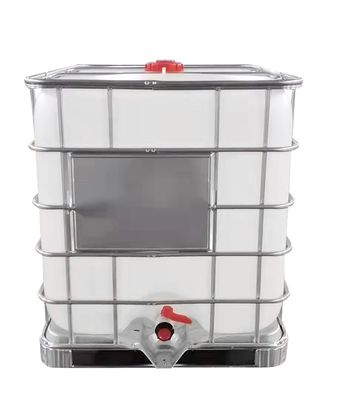 HDPE रासायनिक 1000L IBC टैंक प्लास्टिक सफेद तरल भंडारण के लिए