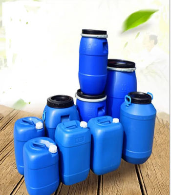 HDPE 125L स्टोरेज के लिए ओपन टॉप प्लास्टिक ड्रम टिकाऊ नीला रंग