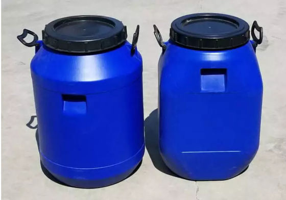 थ्रेड ढक्कन और हैंडल के साथ 60L खाद्य भंडारण ड्रम ब्लू प्लास्टिक बैरल